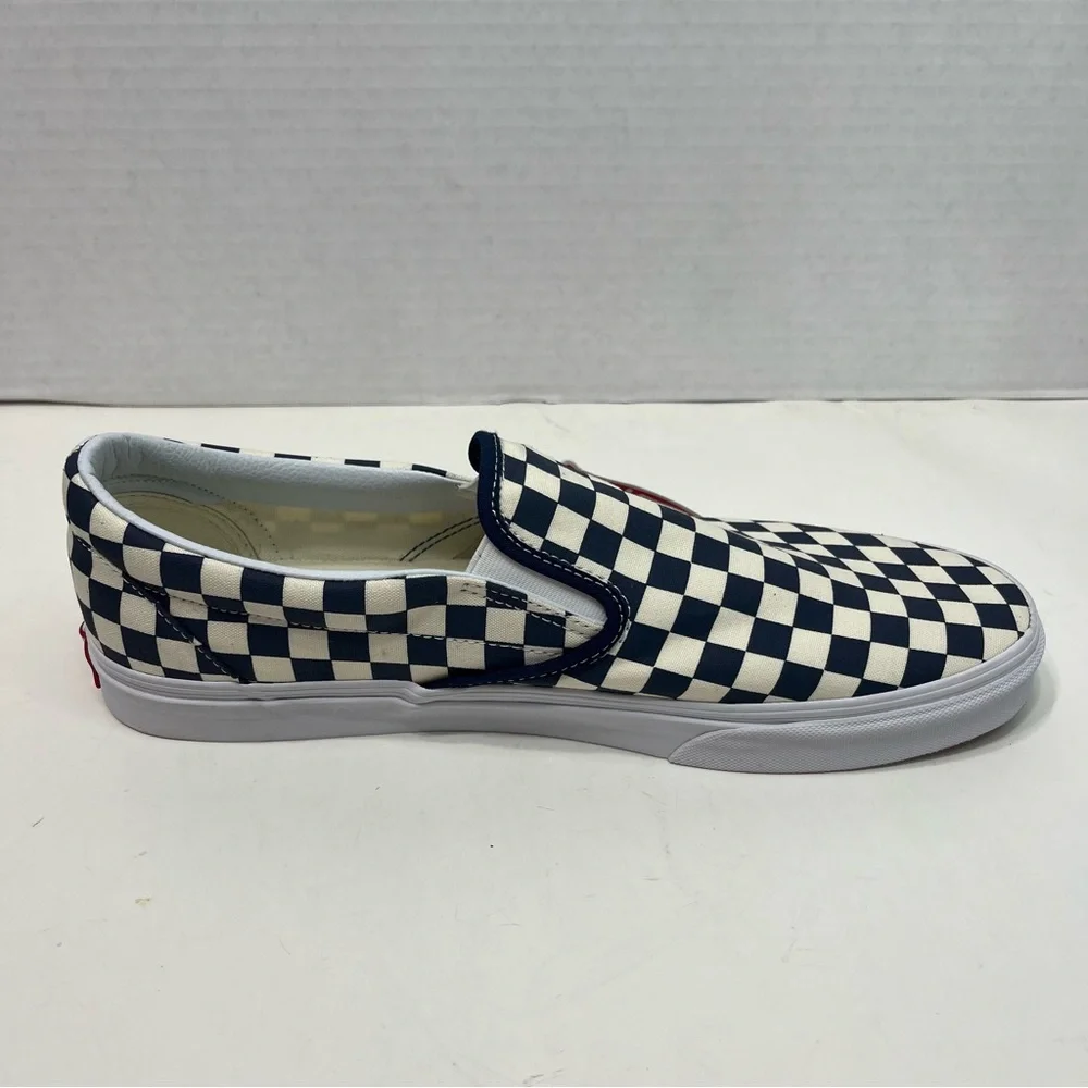 VANS Classic checkerboard print slip on shoes men’s size 13 NWT BLUE - Picture 9 of 16